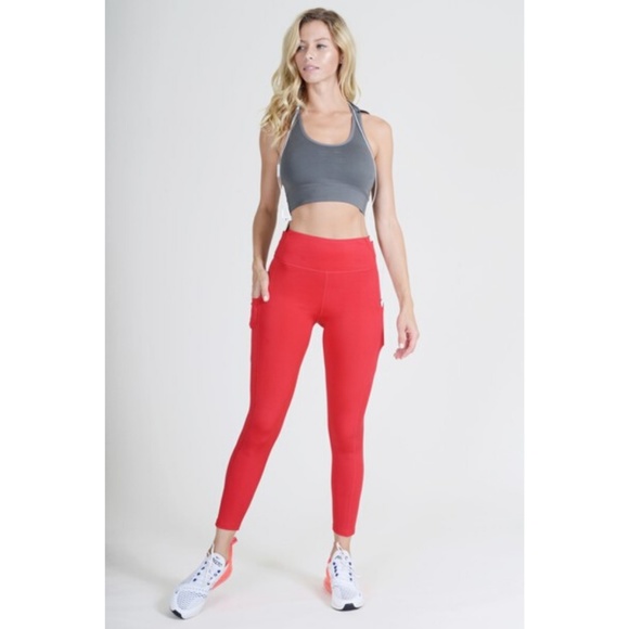 Women's High Waist Tech Pocket Workout Leggings CR - Picture 3 of 7